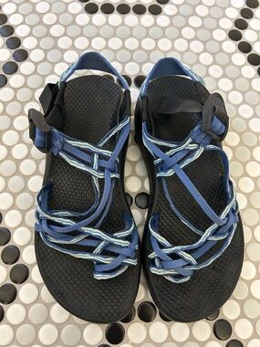 Chaco blue multi-strap sandals